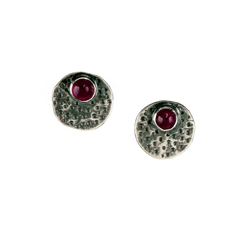 Polka Dot Studs with Rubies