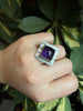 Amethyst Embossed Ring