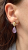 Crowned Skull Amethyst Earrings