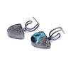 Bent Link & Turquoise Hoops