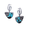 Bent Link & Turquoise Hoops