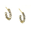 Inverted Diamond Hoop Earrings