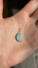 Aquamarine and Diamond Gold Moon Charm