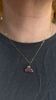 Sherbet Glow Agate and Diamonds Mini Gold Cloud Charm