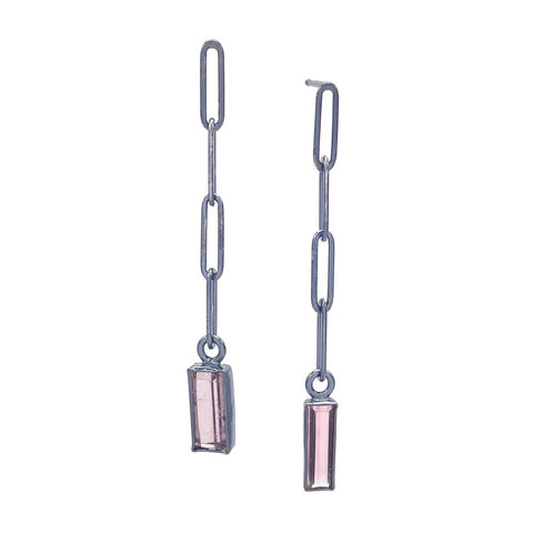 Mini Link Tourmaline Earrings