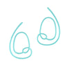 Linework Spiral Earrings, Turquoise, Large 1