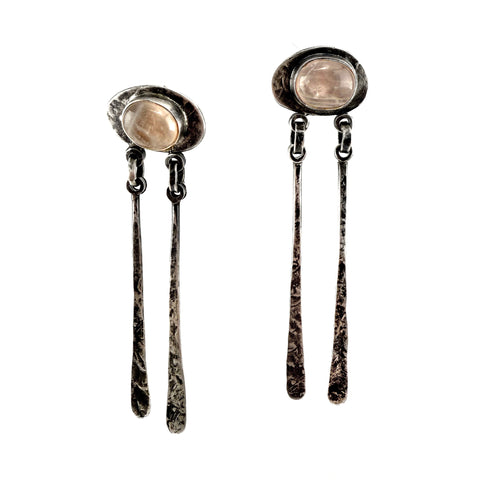 Rose Quartz Fringe Earrings