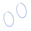 Wavy Hoop Earrings, Cornflower, Large