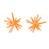 Sputnik Post Earrings, Tangerine