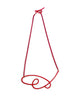 Linework 3 Loop Necklace, Red / Red