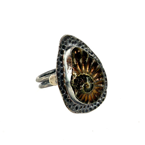 Pyritized Ammonite Ring