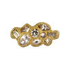 Mixed Shape Diamond Cluster Ring