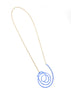 Linework Spiral Clasp Necklace, Cornflower / Gold