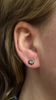 Oval Diamond Black Halo Studs