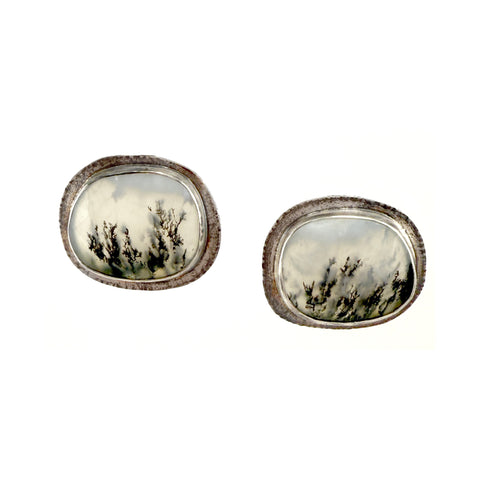 Big Dendritic Agate Studs