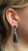 Gemstone Duo Earrings, Garnet and Petrified Wood