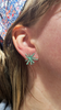 Sputnik Post Earrings, Pale Malachite