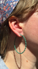 Wavy Hoop Earrings, Malachite, Large
