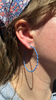 Wavy Hoop Earrings, Cornflower, Large