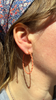 Wavy Hoop Earrings, Light Neon Coral, Small