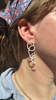 Linework Opposite Curlique Earrings, White, Small