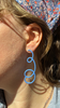 Linework Opposite Curlique Earrings, Cornflower, Large 1