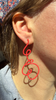 Linework Texas Earrings, Neon Coral, Large (Copy)