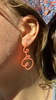 Linework Texas Earrings, Light Neon Coral, Small