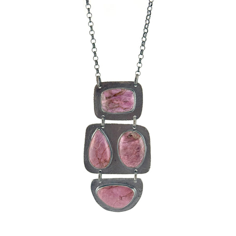 Oxidized Cobalto Calcite Necklace