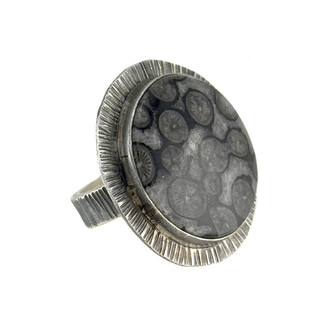Fossilized Coral Ring