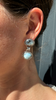 Double Stone Link Earrings, Peruvian Opal