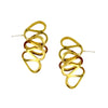 Offset Butterfly Polished Gold Earring