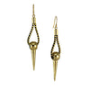 Short Thorn Earrings, Gold