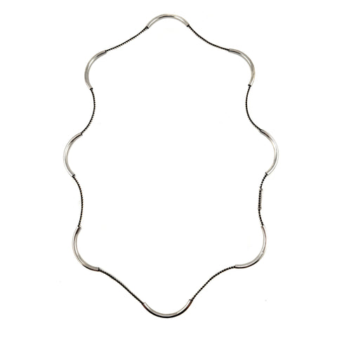 Wavy Necklace, Silver