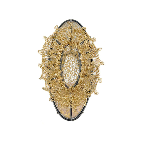 Golden Reflection Brooch