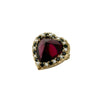 Garnet Heart Brooch