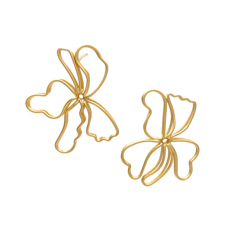 Gold Floral Earrings