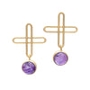 Amethyst Plus Drop Earrings