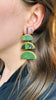 Triple Diam Dangle Earrings, Green
