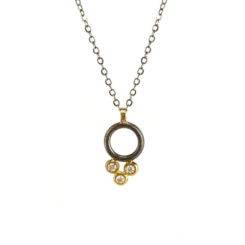 Circle and Diamond Pendant