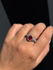Ruby and Diamond Silver Ring