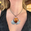 Patterned Carnelian Pendant