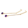 Long Link Amethyst Earrings