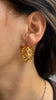 Shell Hoop Earring, Polished Gold