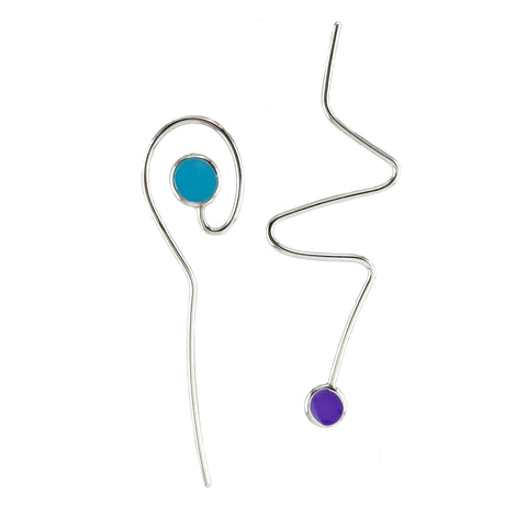 Popper Pairs, Silver, Sky Blue and Lilac