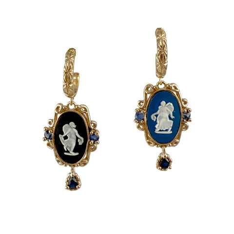 Blue & Black Dancer Hoops