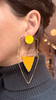 Dots Earrings, Primary Yellow and Cheddar