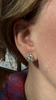 Round Diamond Cluster Earrings