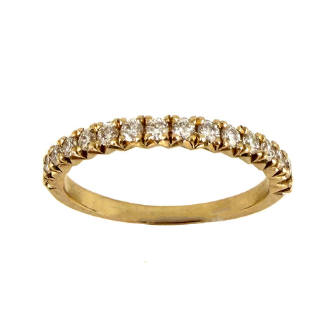 French Cut Diamond Half Eternity