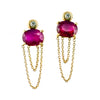Ruby Chain Earrings